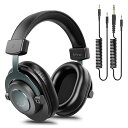 FIFINEモニターヘッドホンDJヘッドホンヘッドフォン有線3.5mm6.35mmケーブル密閉型オーバーイヤーPC/ミキサー/オーディオインターフェース/ポータブルプレーヤー対応