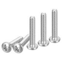 DTGN#6-32X3/4”パンヘッドマシンスクリュー100個セット304ステンレス鋼製プラスドライブUNCフルスレッド明るい仕上げスクリューボルトキット