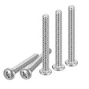 DTGN#8-32X1-1/2”パンヘッドマシンスクリュー35個入り304ステンレス鋼製プラスドライブUNCフルスレッド明るい仕上げスクリューボルトキット