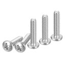 DTGN#6-32X5/8”パンヘッドマシンスクリュー100個セット304ステンレス鋼製プラスドライブUNCフルスレッド明るい仕上げスクリューボルトキット