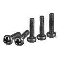DTGNM2X8MMパンヘッドマシンスクリュー100個入りM2ドライブメートル粗い全ねじ鋼製黒酸化仕上げスクリューボルトキット