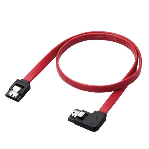 エレコムSATAケーブル(ストレート-右L型)50cm6Gbps対応狭い隙間での配線に適したフラットケーブル長く..
