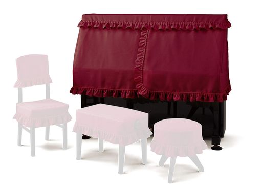 お手軽価格のドットワッフル柄。ソフト加工と防汚加工の高機能素材。 M-Lサイズ/天板間口約154cmx全奥行66cmx高さ84cmx天板奥行37cmx傾斜60cm ピアノの適応サイズ表をご確認ください 掲載の椅子カバーはすべて別売となります 日本製