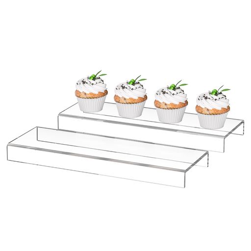 Other - Sezanrptアクリルライザースタンド30x10x2.5cm2個入り。カウンタートップ用アクリルディスプレイ収納整理棚で、フィギュア、化粧品、バッグ、靴、おもちゃ、コレクション品などに使用可能…