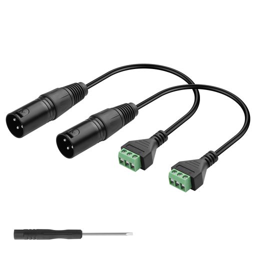 コネクタ1:3ピンXLR メス/オス コネクタ2:3ピン端子変換 CERRXIAN3ピンXLR-3ピン端子ジャックケーブルは、ステージ音響、マイク、またはステージ照明機器に最適で、互換性のある3ピンジャック機器に簡単に接続いただけます。ライブ演出やスタジオ録音など、さまざまなシーンでご利用いただけます。 取り付けが簡単で迅速、プラグアンドプレイ対応で、スムーズな挿抜が可能です。付属のドライバーを使用して操作を完了いただけます。 この設計は、ユーザーの利便性を重視し、手間をかけずに簡単に設置できるようになっております。 ケーブルは高品質なPVCを使用しております。高い弾力性と耐久性を備え、断裂しにくい設計です。さらに、ニッケルメッキコネクタは強靭な金属ジョイントを使用しており、確実な接続とスムーズな挿抜を実現します。安定した接続性と使いやすさを兼ね備えております。 この3ピンXLRケーブルは、ミキサー、スピーカー、ギター、KTV、録音スタジオ、ステージ照明、ホームシアターなど、さまざまな用途にご利用いただけます。