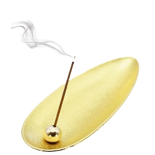 TUMETINSS線香立てお香立てお香たて仏壇用皿香皿多機能茶道書斎喫茶店(ゴールド)