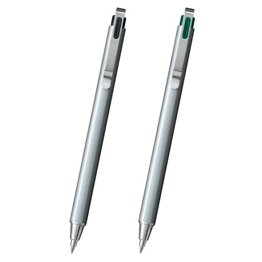 【セット内容】0.4mm・2色セット(ピュアブラック・フォレストブラック) 【特長1】上質感あふれるデザイン 【特長2】マットな質感で握りやすい 【特長3】低重心で安定した書き心地 【一本あたりサイズ/重さ/材質】14.5xφ1.1cm/14g/頭冠・軸:ABS、先栓:真鍮、クリップ:ステンレス