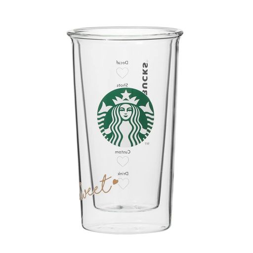 スターバックス スタバ バレンタイン 2023 耐熱 ダブルウォールグラス 355ml