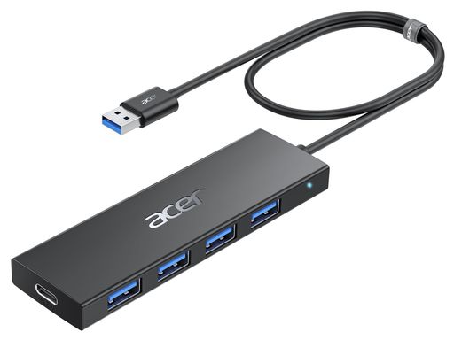 超高速5Gbpsデータ転送 – USB 3.0(USB 2.0の約10倍の速度)に対応し、最大5Gbpsの高速データ転送を実現。大容量ファイル、HD動画、音楽などを短時間で転送でき、ビジネスから日常利用まで快適に使用できます。 安定設計・高性能チップ搭載 – USB-A 変換ハブは、USB-C電源ポート(IN 5V)とGL3510高性能チップを採用し、優れた熱管理で安全性を確保。ドライバー不要のプラグアンドプレイで、4ポート同時利用もスムーズです。【注意:充電はサポートしていません!】 互換性 – 高品質素材による耐久性と放熱性を備え、Windows、macOS、Linux、Chrome OSなど幅広いOSに対応。Acer、XPS、Xbox、ノートパソコンなどUSB-Aデバイスと互換性があり、ビジネス・テレワーク・日常用途まで幅広く活躍します。 携帯性に優れたコンパクト設計 – 超薄型・軽量のAcer USB-A ドックは持ち運びに最適。60cmのロングケーブルにより柔軟な設置が可能で、出張や旅行、在宅勤務でも快適に使用できます。LEDインジケーターで動作状態もひと目で確認できます。