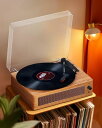 HOSHIKOUDENPAレコードプレーヤー内蔵スピーカー付きの復古蓄音機33/45/78RPM対応、ベルトドライブに適合レトロ音楽プレーヤー7/10/12インチのブラックレコードに対応、RCA出力、BLUETOOTH、AUX(2)