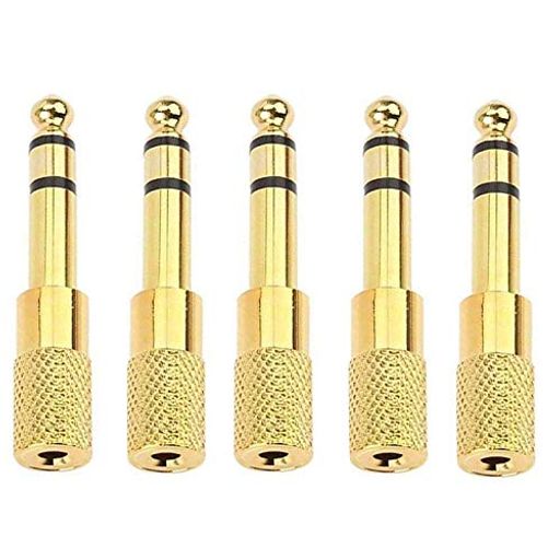Liroyal 3.5mm-6.35mm 変換プラグ ステレオミニプラグ 【5個セット】 変換 ステレ...