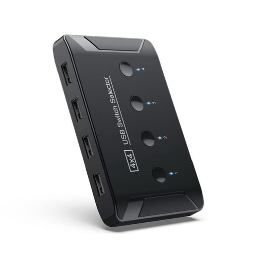 CYKVMUSB2.0HUBスイッチセレクター4ポートPC共有4デバイスキーボードマウススキャナープリンター用 小さなオフィス環境でプリンターやスキャナーを共有するのに最適です。PCやMacを複数持っている場合でも、ご家庭での使用にも最適です。 USB入力(コンピューターで使用):Windows10/8/8.1/7/Vista/XPおよびMacOSX、Linux、ChromeOSシステムにはドライバーフリーです。 USB出力:キーボード、マウス、USBプリンター、スキャナー、カードレダーなどのほとんどのUSBデバイスに対応。 MicroUSBポート経由でスイッチの電源を入れ、外付けHDD、デジタルカメラなどのデバイスにアクセスします。