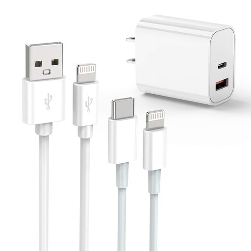 iPhone充電器30W2ポートtype-CPD急速充電器USB-A/USB-CiPhone高速充電器usbコンセントiPhone充電ケーブル1M*2本付きPSE認証済AC式充電器タイプc充電器ACアダプター充電器