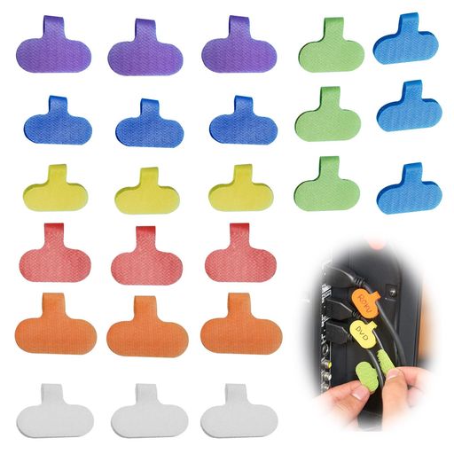 【商品詳細】サイズ:約3.8x1.6cm素材:マジックテープ入数:24個人気の8色入り-コードの種類に合わせて、自由に使い分けることができます。 【電線をすばやく簡単に識別】タグに直接書き込むことができます、そして一目でターゲットケーブルを見つけることができます。コンセントを抜き間違える作業ミスを再発防止できます。これらのケーブルラベルを使用して、電源ボードにすべての電線をマークし、大きなHDMIから細長い充電器まで、机の下や家具の後ろで何を抜いているかを知ることができます。いつまでも間違ったものを抜いてはいけない! 【べたつきが残らない】テープや、ベトベトのリントマグネットなどの1度限りのソリューションを使うのではなく、コードやワイヤ向けのこのケーブルラベルは再使用可能な面ファスナーが特徴です。つまり、ワイヤをキレイにスッキリできるということです。 【非マーキング除去】これらのワイヤラベルはマジックテープの原理を使用して作成されているため、粘着性の残留物が残らず、使いやすいです。