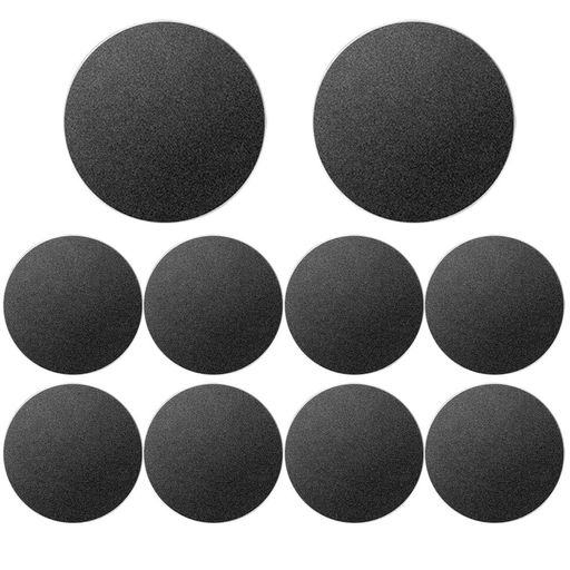 メタルプレートマグネット式プレート車載ホルダー用スマホ極薄強力おしゃれブラック3.5cm丸型(10個セッ..