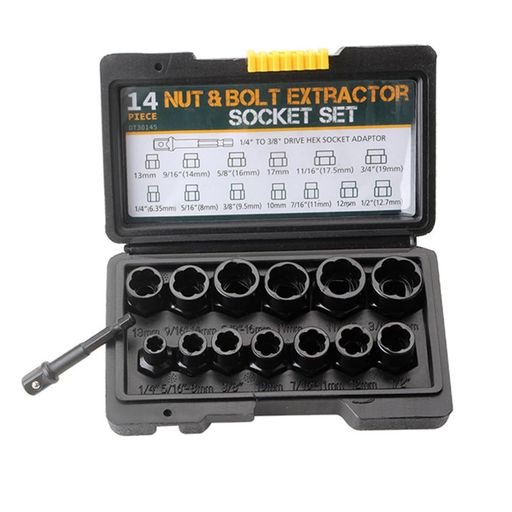 ナットツイスター14点セットナットソケットセットナット取り外しツイストソケット潰れたボルトねじボル..