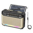 GKENIラジオ小型ポータブルラジオ卓上FM/AM/SW短波ワイドFM対応携帯ラジオUSB/TFカード対応高感度MP3プレーヤーUSB充電/太陽光充電対応ソーラー搭載LEDライトスピーカー付き大音量レトロラジ…