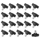 MMETERXITY20個入りのサムねじM6X10MMのT字ウィングノブ木工/機械/装置用のT字ハンドルクランプねじメトリックスレッドサムねじ304ステンレス鋼黒