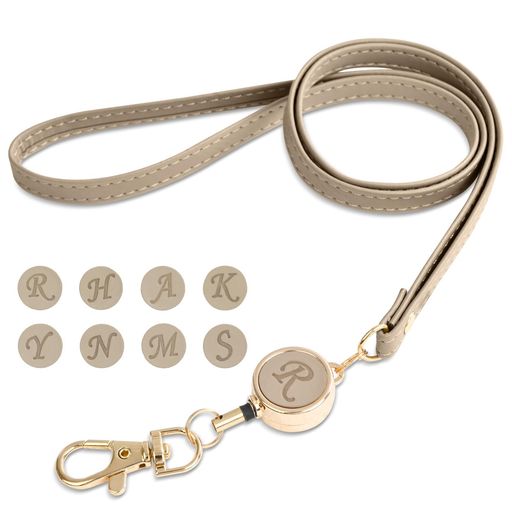 [LanFly]ネックストラップ首掛けリール付きレディースメンズパスケースネックストラップIDカードホルダー名札用ストラップ取付用キーホルダーリールストラップ36CMまで伸びるPUレザーシ…