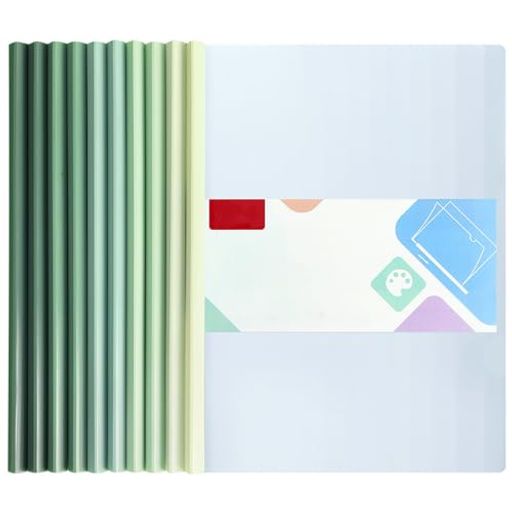 【パッケージには以下のものが含まれています】透明なレポートカバー10枚とスライディングバー10本がセットになっています。 【シート容量】再利用可能で丈夫なスライディングバー付きレポートカバーは、90枚の紙を収納できます。スライドバーの幅は1cmで、透明なレポートカバーから簡単に滑り落ちることはありません。 【レターサイズ】スライドバーの長さは30.5cm、幅は21.5cmです。透明プラスチックカバーの厚さは0.18mmで、折り曲げ、凹み、表面の湿気、破れからレポートを保護できます。 【透明な表紙と裏表紙】高品質のポリプロピレン素材を使用したプラスチック製レポートカバーは、トップページがはっきりと見えます。透明度が高く、必要な書類を見つけやすい。 【幅広い用途】スライディングバー付きの透明なレポートカバーは、宿題フォルダ、プレゼンテーションフォルダ、ファイルフォルダとして使用できます。