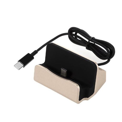 AXYOType-CtoType-C充電スタンド充電クレードル卓上ホルダーデータ同期3A5VUSB-CtoUSB-Cケーブルゴールド