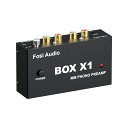 FosiAudioBOXX1フォノプリアンプMMポータブルヘッドフォンアンプ超コンパクトミニステレオPhono3.5MMヘッドフォン・RCA出力蓄音機・レコードプレーヤーターンテーブル用DC12V電源アダプタ付き