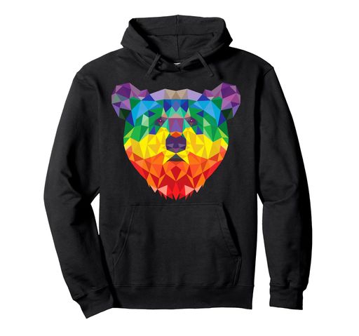 樂天商城 - Geometric Bear LGBT Rainbow Flag Gay Pride パーカー