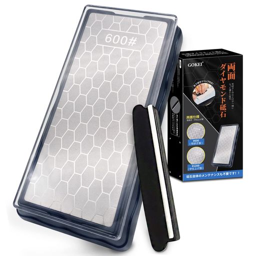 GOKEI両面ダイヤモンド砥石包丁研ぎクリップ付き#600#1200砥石包丁中仕上げダイヤモンド砥石両面タイプ..