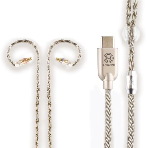 【川木】Type-Cプロヘッドホンコード【M228】シルバーメッキmmcxie100/ie400/ie500typecヘッドホンコード16本(IE100/400/500(G))