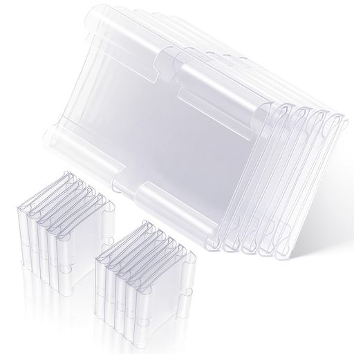 Stationeries （Talents） - EXCEART60個セットラベルホルダー価格タグホルダーPvc製2.36X1.65X0.79インチチック製シェルフ用クリップ付き店舗用サインスタンドPop広告表示