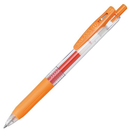 【特長】さらさらとしたなめらかな書き味/耐水性に優れた水性顔料インク/濃くにじまず鮮やかな発色 【仕様】軸:樹脂・ラバーグリップ付き/ペン先:エアタイトシステム搭載/クリップ:バインダークリップ式 【単品サイズ】全長141x最大軸径11mm 【単品重量】10.9g 【入数】10本入り 縦69mmx横148mmx厚さ29mm 重量:124g, インク色:レッドオレンジ
