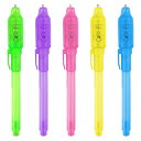 KDSSYFT透明インクのスパイペン5色セットインクペン不可視インクライト付きインクはすべて透明文房用品プレゼント子供用