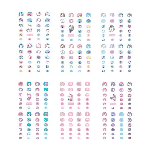 仕様:ユニコーンデザイン6種類シート(1シート50枚(大きいサイズ)~250枚(ミニサイズ)シール)ランダムユニコーンデザインなりますカラー:カラフル 【ご褒美ネイルシール約250枚】貼ってはがせるマスキングテープ素材なので、貼り直しも可能。また、薄手なので手帳に貼ってもかさばりにくいです。 【女の子にも人気柄ユニコーンネイルシール】・手帳のシールやスマホのデコシール、ステッカー、こどもへの景品としても喜ばれます。 【手帳シール】手帳や手紙などにもご褒美にもネイルアートステッカーとしてもデコレーションに最適な可愛いシールです 【キラキラ可愛い個性豊かなシールが勢ぞろい】DIY手作りステッカー日記ダイアリーカレンダーアルバム家計簿誕生日記念日selectギフトプレゼントなどに ▼注意事項●3才未満のお子様の手の届かない所に保管して下ください。小さな部品でできておりますので、誤飲やケガの恐れがあります。●本製品を肌に直接貼ったり、口に入れたりすることのないようご注意ください。ご使用にあたって○本製品は大変薄い素材ですので、ゆっくりと剥がしてご使用ください。
