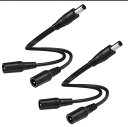 VARBMT1オス2メスDCプラグ2分岐ケーブル5.5X2.1MM12V2A20AWG長さ60CMDC電源2分岐ケーブル純銅線防水耐熱耐寒耐摩耗防犯カメラCCTVカメラLEDテープライトなどに対応1TO2