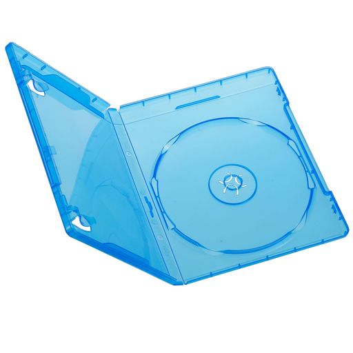Blu-rayやDVDやCDを収納できるディスクケース 1枚収納タイプ ワンプッシュで取り出し 5パック入
