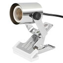 HZFLUOクリップライトデスクライト植物育成亀用両生類用爬虫類用省エネLEDクロームE26電球なしベッドサイド卓上用