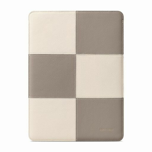 Comfyable ノートパソコンケース 13インチ MacBook Air 13 M5 M4 M3 M2 M1, MacBook Pro/Neo A18 A3404 対応 薄型 MacBook スリーブ 本革, クリーム&グレー
