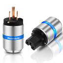 MONOSAUDIOオーディオ用電源プラグ金メッキ純銅3ピン電源コネクタ15A/125V10A/250V自作電源プラグアルミニウム合金製シェルパワープラグインレットプラグIEC320C13コネクターペアハイエンド