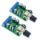 Hailege2個セットTDA2822MDC1.8-12V2.0チャンネルステレオアンプミニAUXオーディオアンプボードモジュールAMPforArduino