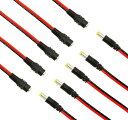 CERRXIANDC電源ピグテールケーブル、DCオスメス電源ピグテール、DC電源クイックコネクタ、DC電源コネクタジャックコネクタ、5ペア5.5X2.1MMDCコネクタアダプタ付き、CCTV防犯カメラ用(10個パック)