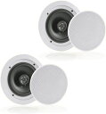 【PYLE壁・天井埋込式BLUETOOTH内蔵2WAYマウントスピーカー16.5CM(2個セット)丸型】最大出力250W8オーム感度89DB50HZ-20KHZ...
