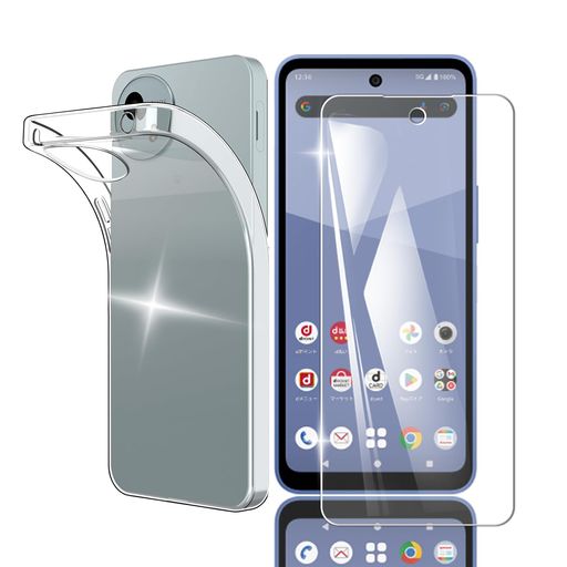 樂天商城 - Briacicell 対応 AQUOS Wish 5 SH-52F用の ケース + AQUOS Wish 5 用のガ ラスフィルム【1+1セット 日本旭硝子製 】ウィッシュ 5 フイルム 強化ガラス 高透過率 極薄 高感度タッチ 飛散防止 衝撃吸収