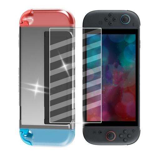 【対応機種】Switch 2 用の ガラスフィルム (2枚) + Switch2 用の ケース クリア(1枚)。※ご注意:お買い求めの機種を確認してからご購入をお願いします 【硬度9H】高品質の 日本旭硝子素材 を採用します、 硬さは業界トップレベルの9Hに達しました、カッターなどの鋭利なものを当たってもキズが付きにく 【軽柔TPU素材】軽量で丈夫で弾力がある高品質TPU素材。ケースは、型どりを緻密に実施しており、 本体に完璧にフィットするとともに、持ったときの圧倒的なフィット感も実現しています 【簡単貼り付け】貼付け位置を正確に確定できたら、指で真ん中から端に向かって軽く押すだけで、気泡もなく綺麗に仕上げることができます。