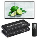 2X3HDMIビデオウォールコントローラー4K@30HZHDディスプレイ1920X1080P60HZRS232映像入力6HDMI出力リモコン付き、縁消し、180°回転切り替え、14つのディスプレイモード2X3、2X2、3X2