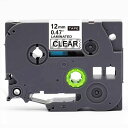 互換ブラザー工業TZe-131透明地黒文字12mm幅長さ8mピータッチP-touch汎用テープカートリッジ耐水・耐久取り付けと使用が簡単オフィス/倉庫/小売店/家庭用多用途活用可能(2)