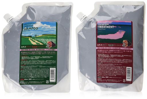 サニープレイスザクロ精炭酸シャンプー・トリートメント800ml詰替えセット