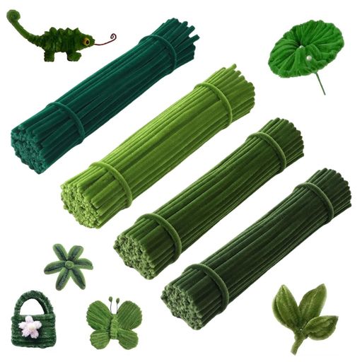 LIKENNY手芸モール工作モール400本4色混色骨格モールカラー豊富クラフトモール装飾品造形素材学校用手作り用品スティッククリスマスツリー飾りDIY飾り物製作記念日誕生日母の日贈り物(グ…