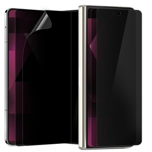 Rakuten - DIACUBE[2+2パック]GalaxyZFoldSE覗き見防止フィルム【位置合わせジグ付き】メイン画面用2枚+フロント画面用2枚zTPU-EPU素材/気泡レス/キズ修復/ケースに干渉しない/ギャラクシーZFoldSE
