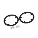 BULLSPANN44歯8.5CM5穴自転車バイククランクセットチェーンホイールカバープロテクターチェーンホイール保護カバーブラック2個