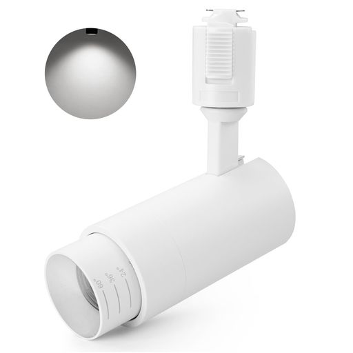 ダクトレールライトフィルライト消費電力10W絞りサイズは調整可能LED搭載大光量1100lmアメリカ(BridgeLux)LEDチップ演色性Ra96.5器具一体型電球不要取付簡単(白い+昼光色+1個入り)